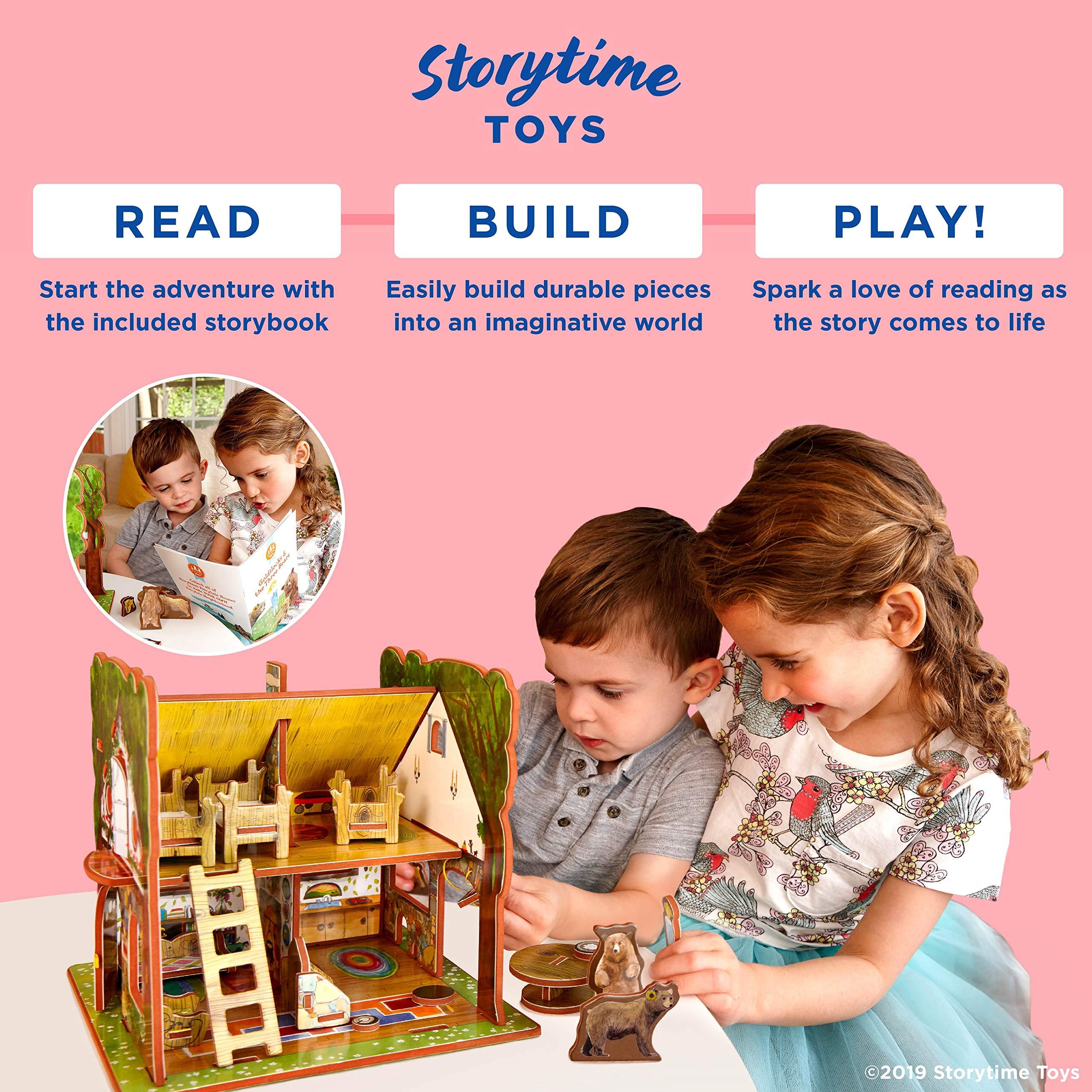 STORYTIME TOYS STORYTIME TOYS Goldilocks and The Three Bears 3D Puzzle - Book and Toy Set - 3 in 1 - Book, Build, and Play