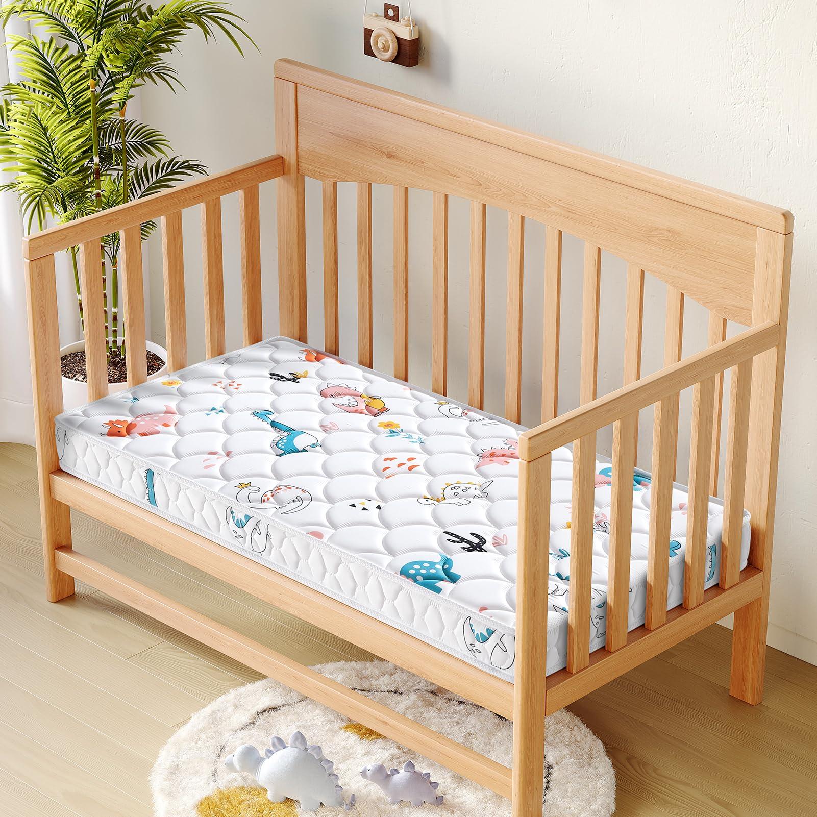 Letmxiu Letmxiu Premium 5" Crib Mattress and Toddler Mattress, Dual-Sided and Firm Toddler Bed Mattress, Hypoallergenic Toddler Mattress for Toddler Bed, Non-Toxic Fits Standard Crib and Toddler Bed