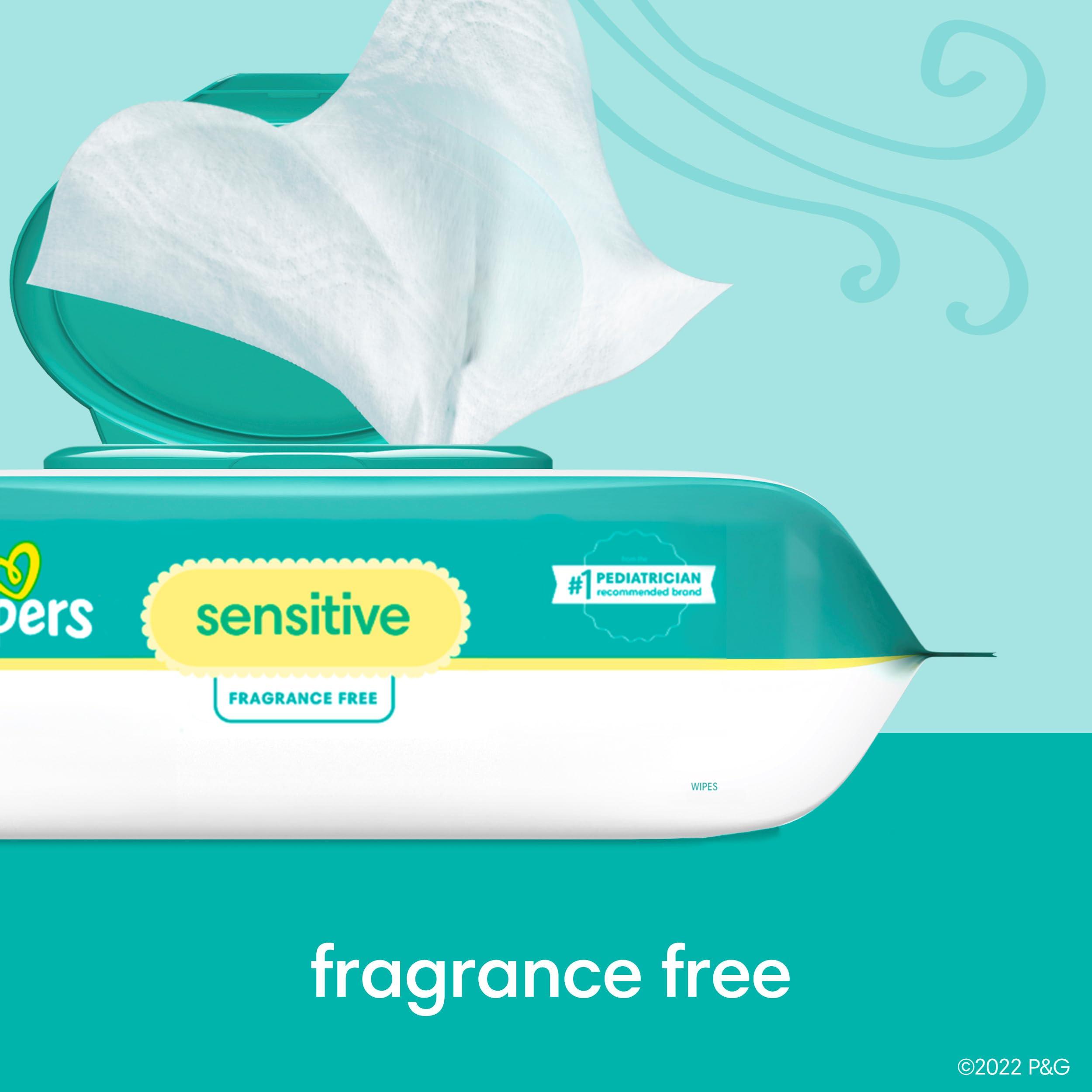 Pampers Pampers Easy Ups Bluey Pull On Training Pants Boys and Girls, 3T-4T, 124 Count with Sensitive Water Based Baby Wipes 4X Pop-Top Packs (336 Count)