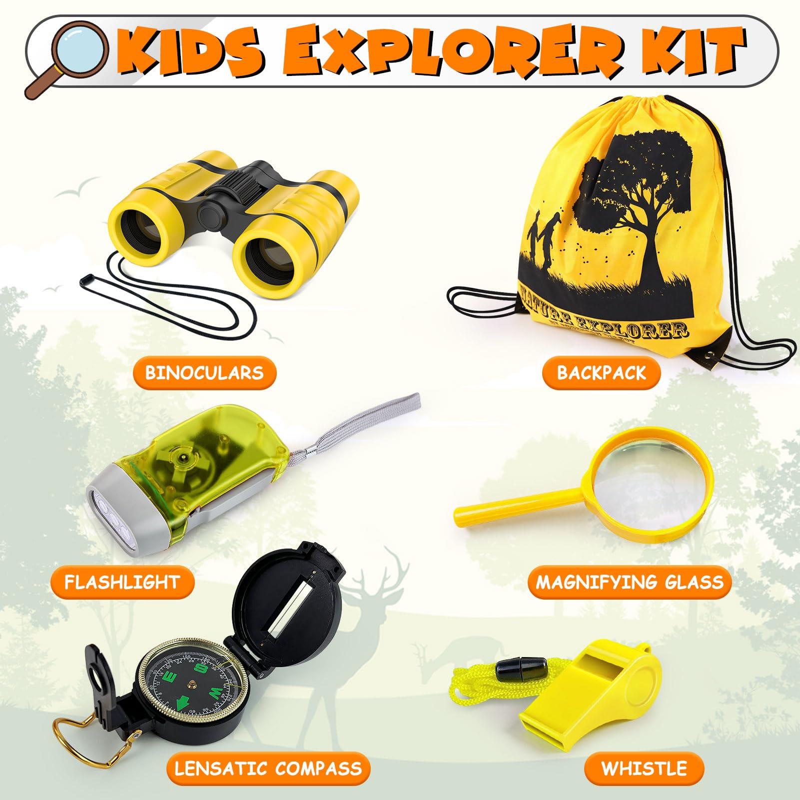 ESSENSON ESSENSON Kids Explorer Kit - Adventure Kit for Kids, Outdoor Explorer Kit with Binoculars, Summer Outdoor Toys for Kids Ages 4-8