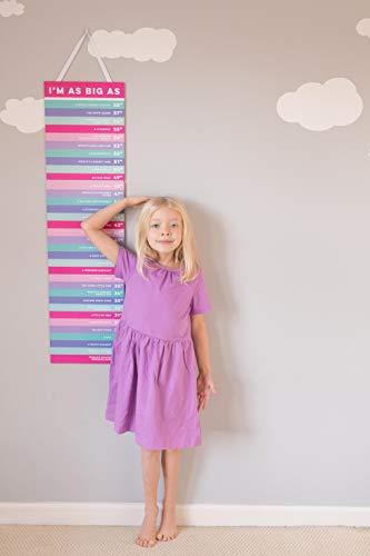 Sticky Bellies Educational Height Comparison Growth Chart - Removable - Girls - Boys - Includes Age Stickers! Girl