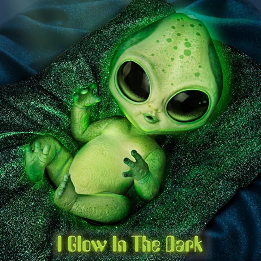 The Ashton-Drake Galleries Lumina Hand-Painted Alien Baby Doll Featuring Glow-in-The Dark Vinyl Skin