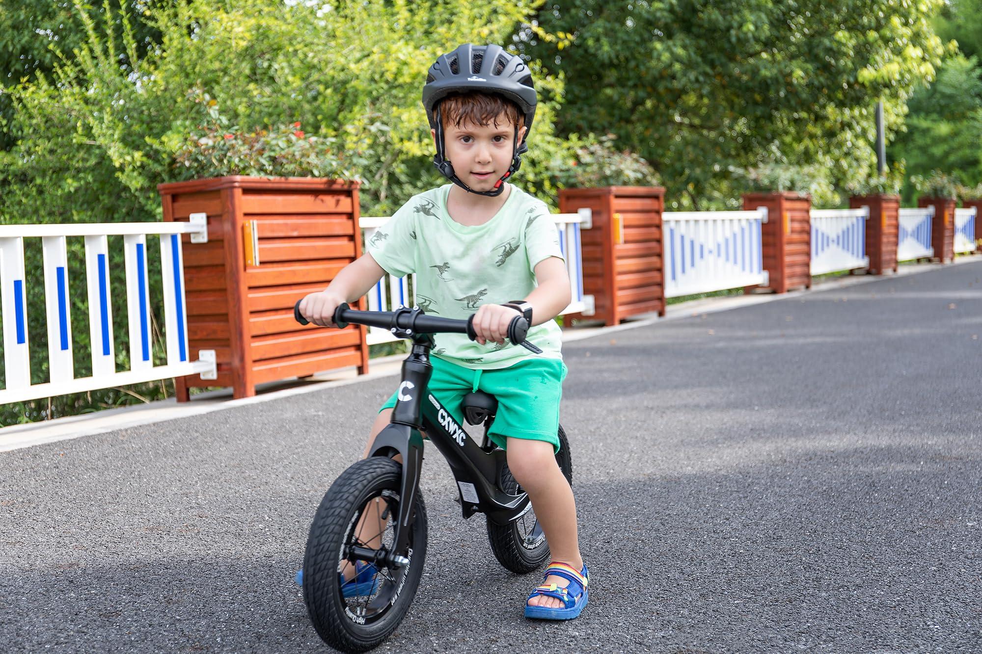 CXWXC CXWXC 12\" Toddler Balance Bike - Ages 24 Months to 5 Years - Kids Push Balance Bike with Footrest, No Pedal Training Bicycle - Birthday Gifts for Girls & Boys