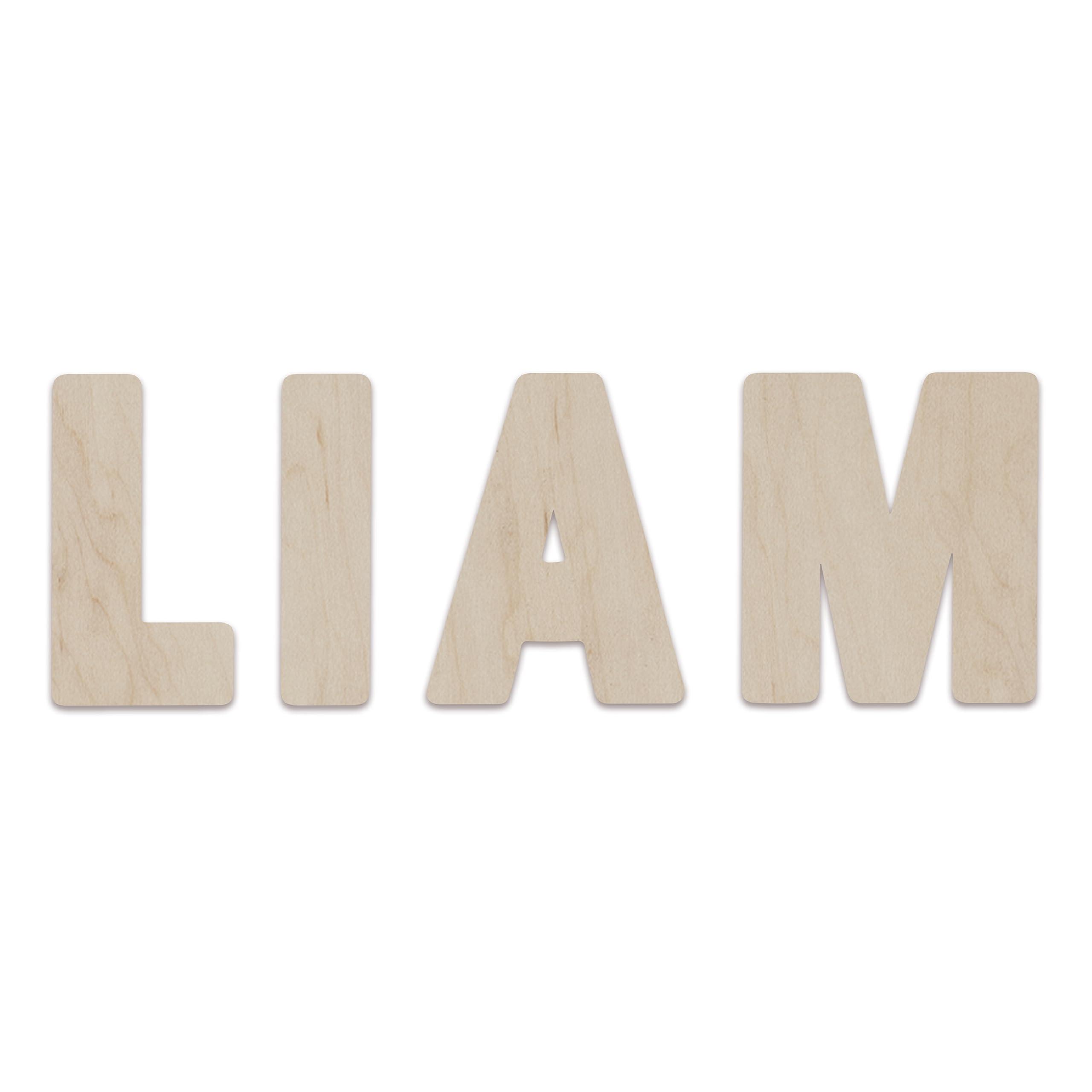 Lara Laser Works Personalized Wooden Letter Sign for Kids w/Name, Letters for Wall Decor - 15 Color, 4 Font Options - Custom Nursery Decor, Birthday Party Gift, Kids Room Decor, 6"X6" - 10 Letters