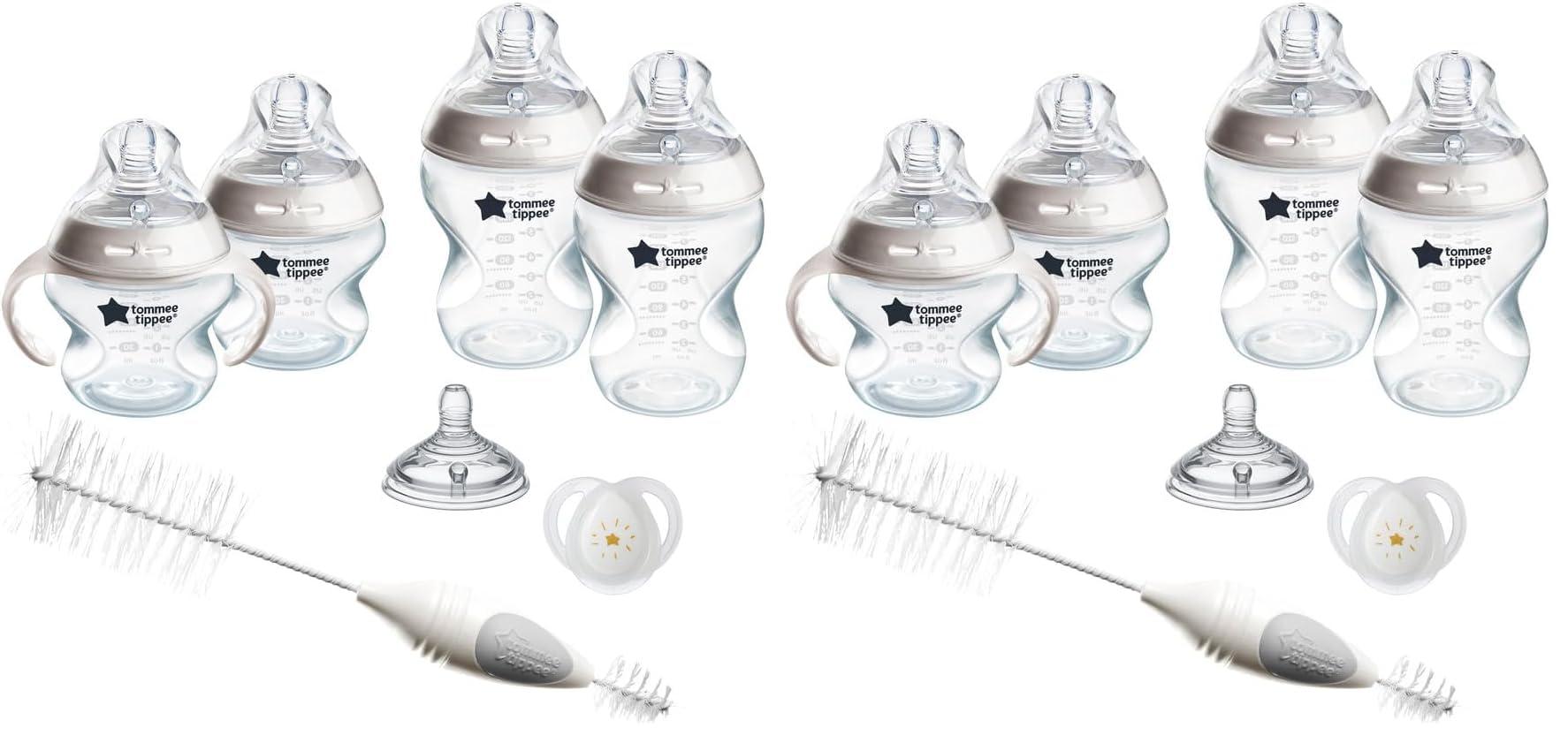 Tommee Tippee Tommee Tippee Closer to Nature Baby Bottle, Anti-Colic Valve, Breast-Like Nipple for Natural Latch, BPA-Free - Extra Slow Flow, 5 Ounce (2 Count) (Pack of 2)