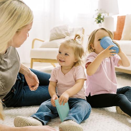 Dr. Brown's Dr. Brown's Milestones Cheers 360 Training Cup for Toddlers & Babies, Leak-Free Sippy Cup, Blue/Aqua, 10oz/300mL, 9m+, 2 Pack (Colors May Vary)