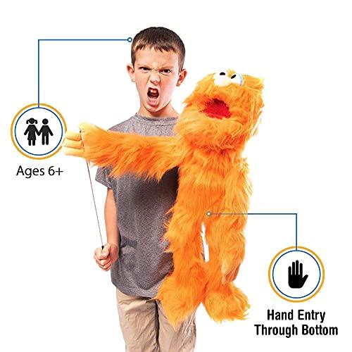 Silly Puppets 30" Orange Monster Puppet, Full Body Ventriloquist Style Puppet