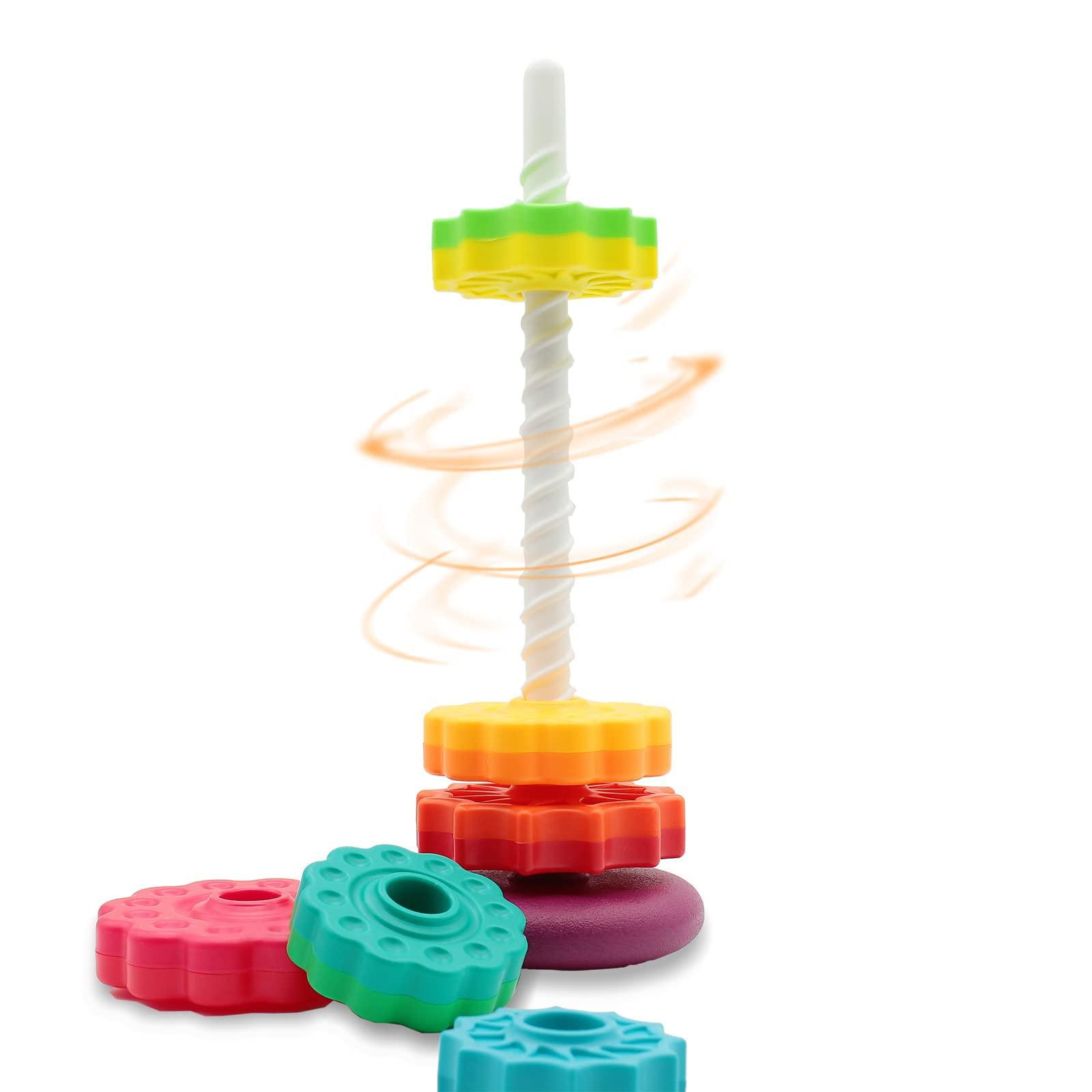 BYFWH BYFWH Baby Spin Stack Toy,Premium Stacking Toy for Kids,Baby Spinning Stacking Toy for Babies and Toddlers,Educational Toddler Learning Toy,Baby 1 2 3 Birthday Gifts,Autism Sensory Spinning Toy