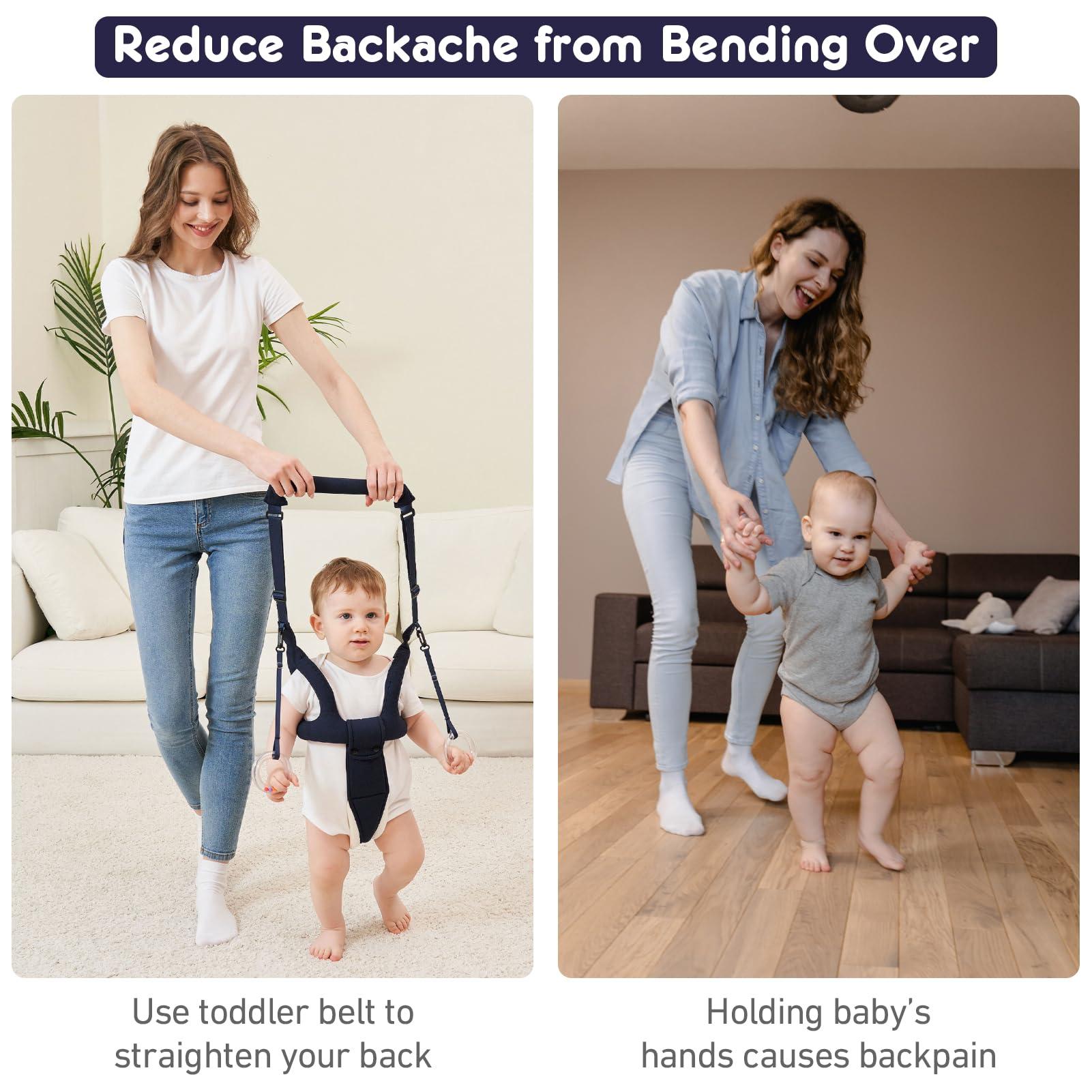 Ocanoiy Ocanoiy Baby Walking Helper, Handheld Baby Walking Harness, Infant Toddler Walker Assistant Belt, Baby Standing Support Help Baby Walk, Walking Assistance for Babies 8-16 Months (Dark Blue)