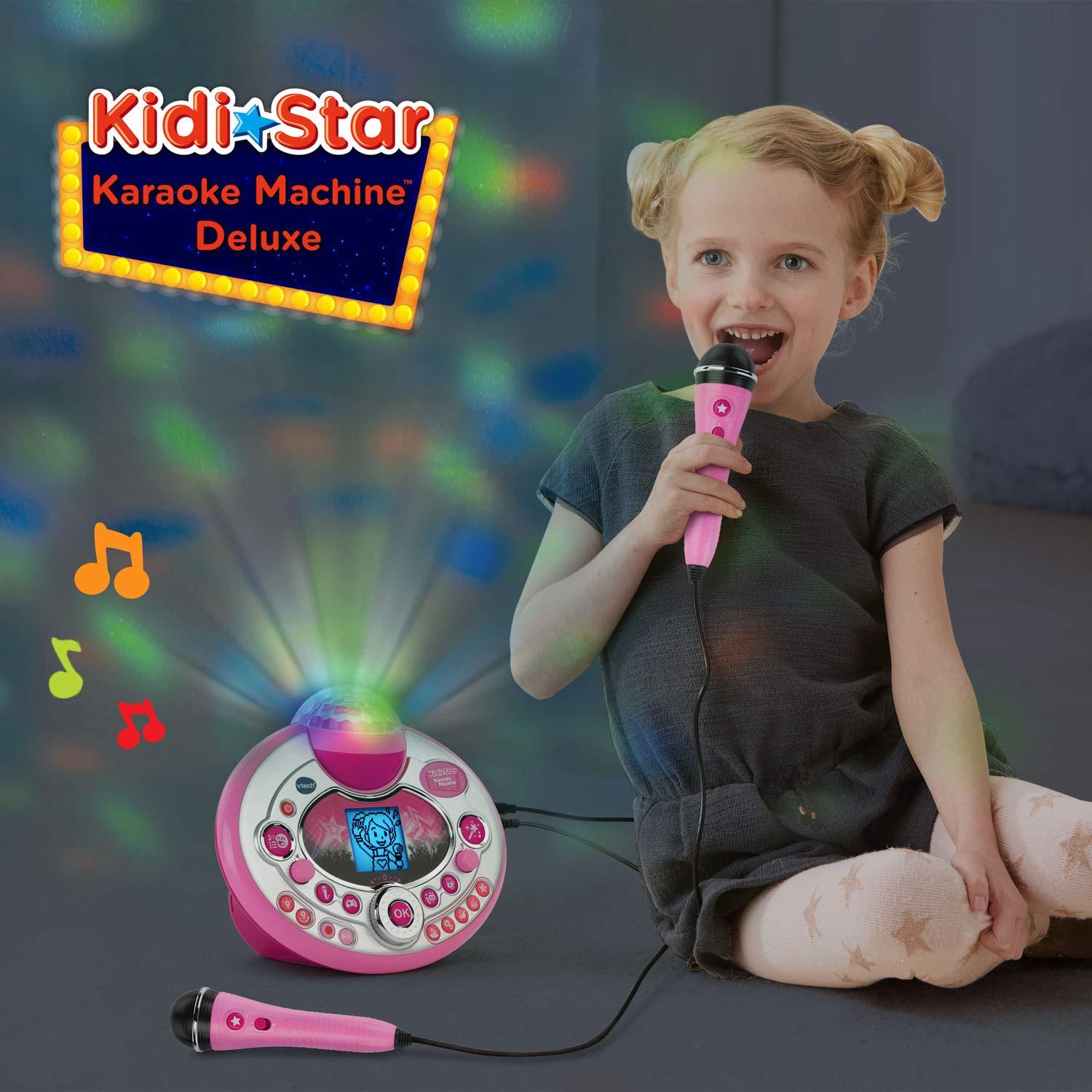 VTech VTech Kidi Star Karaoke Machine Deluxe, 2 Microphones with AC Adapter, Pink