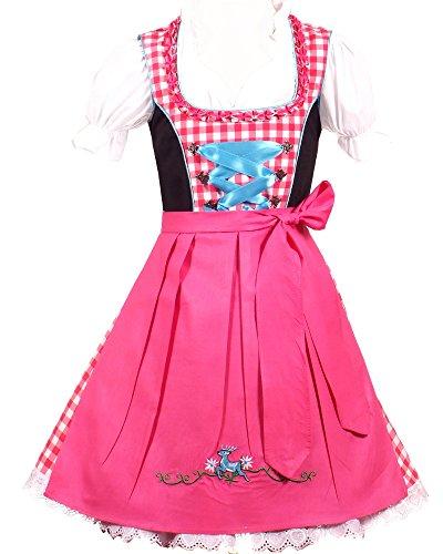 Kiddy Tracht Kiddy Tracht 3pcs. Girls Dirndl German Dress for Girls KD-216/104 Hotpink