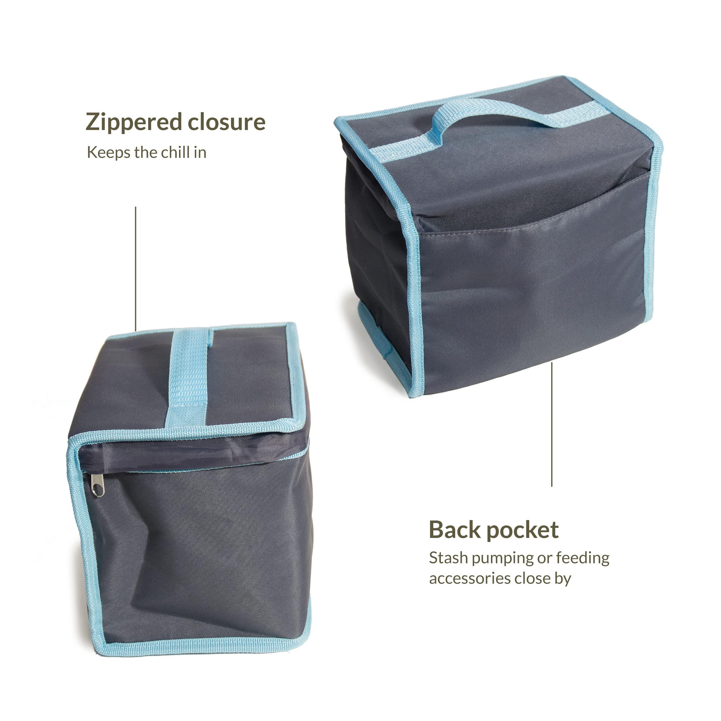 Kiinde Kiinde Twist Breast Milk Storage Bag and Ice Pack Kit for Breastfeeding Moms - Gray