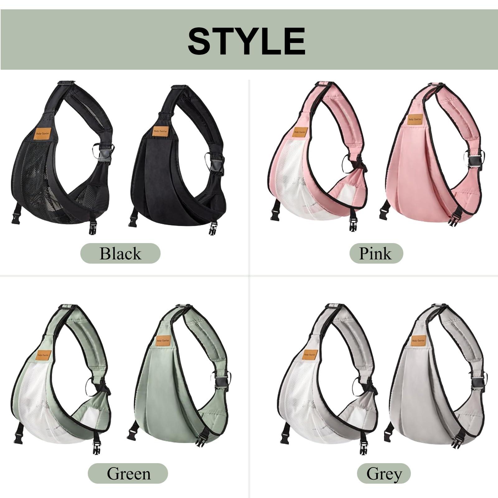 Hewmaw Baby Sling Carrier,Toddler Carrier,Baby Carrier Newborn to Toddler,Adjustable Non-Slip Hip Seat Carrier 10-45lbs(Grey,Cloth)