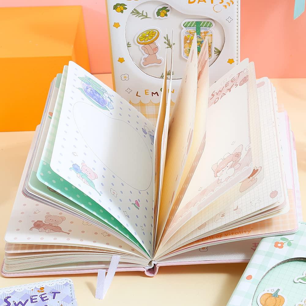 ADOUNOTES ADOUNOTES Cute Journal Notebook for Girls, Gifts for Teen Girls, Kawaii Journal Notebook Sweet Days Series, PU Leather Cover Journal Diary Notebook with Magnetic Buckle 224pages