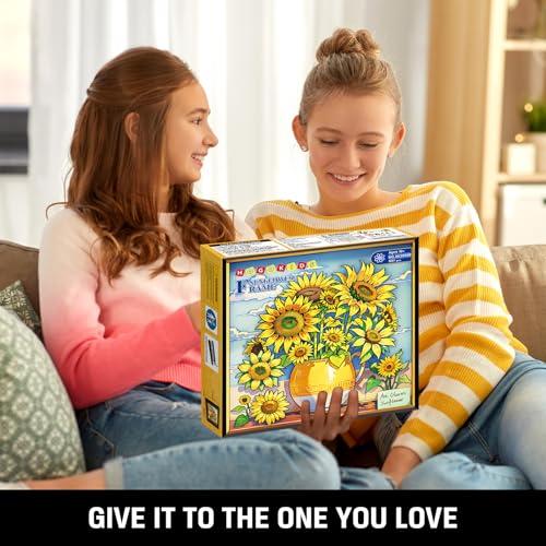 HOGOKIDS HOGOKIDS Flowers Sunflower Building Set with Lights - Vincent Van Gogh Painting Frame Artwork Mini Building Blocks Toy for Home Dcor Wall Art Architecture Sets for Adults Teens - 807PCS