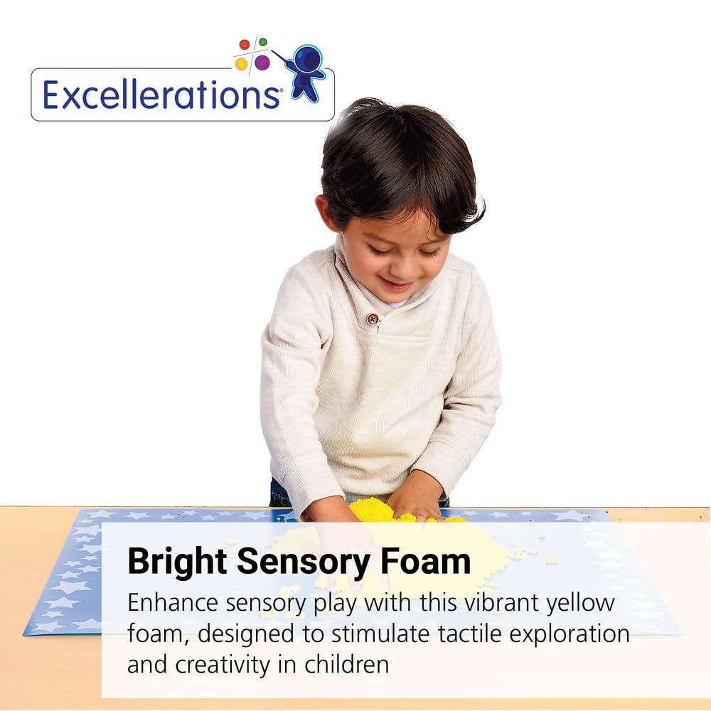 Excellerations Excellerations Spectacular Sensory Foam - Yellow, 1.1 lb (500 g), Interactive Toy for Kids, Tactile Exploration, Mess-Free Kinetic Foam for Sensory Play, Calm-Down Tool, Classroom or Home School Use