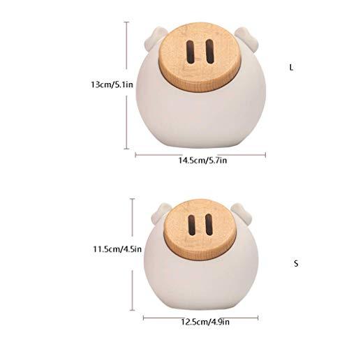 hehe Piggy Bank, Coin Bank, Coin Counter for Kids,for Decoration Or As Gift On Christmas, Pink/Beige-Beige||L