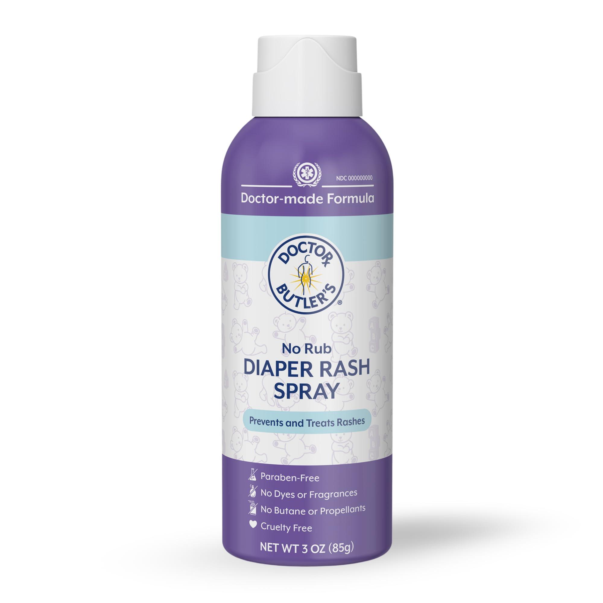 Doctor Butler\'s Doctor Butler's Baby Diaper Rash Spray No-Rub Sprayable Diaper Rash Ointment to Prevent and Treat Rashes, Skin Protectant Spray with Touch Free Application* (3oz)