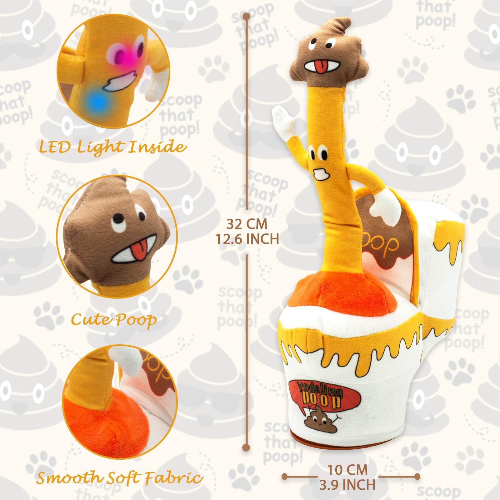 Timozo Dancing Toilet Plunger, Talking Singing Yodeling Pickle Plunger Toy Repeats What You Say Plush Toys - Rechargeable Twisted Mimicking Toy Sing Dance, Funny Prank Joke Novelty Gag Gift for Adults & Kids