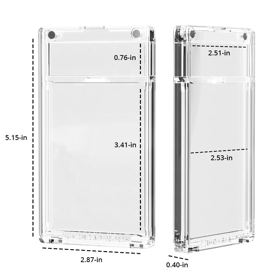 Zion Cases Zion Cases MagPro 100PT Magnetic Card Holder; Duel Magnet Card Case for Secure Holding Strength to Guard Against Unintentional Openings; includes 20 Magnetic Trading Card Case; (20 Pack)