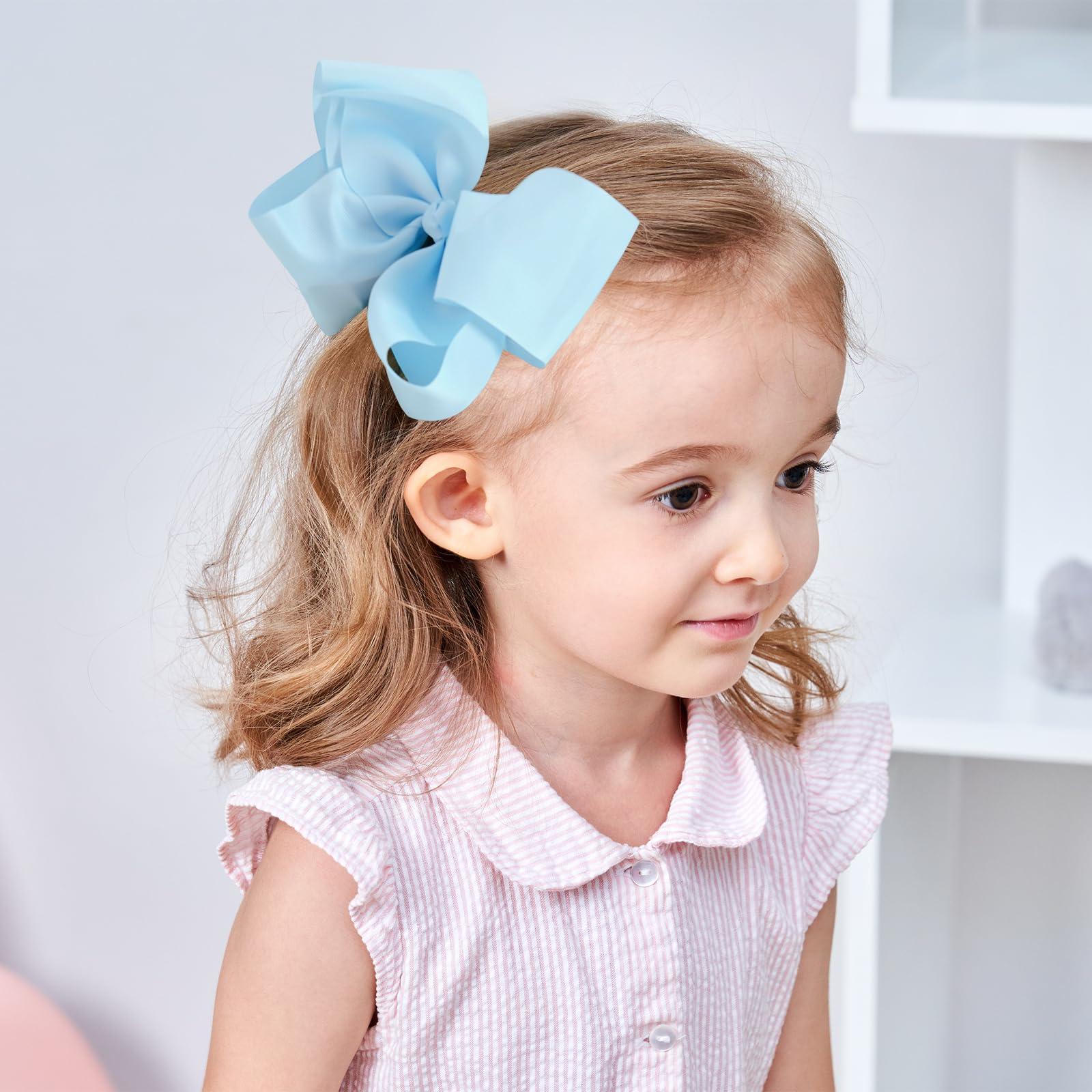 YHXX YLEN YHXX YLEN 20PCS Big 6 Inch Hair Bows for Girls Grosgrain Ribbon Toddler Hair Accessories with Alligator Clips for Toddlers Baby Girls Kids Teens
