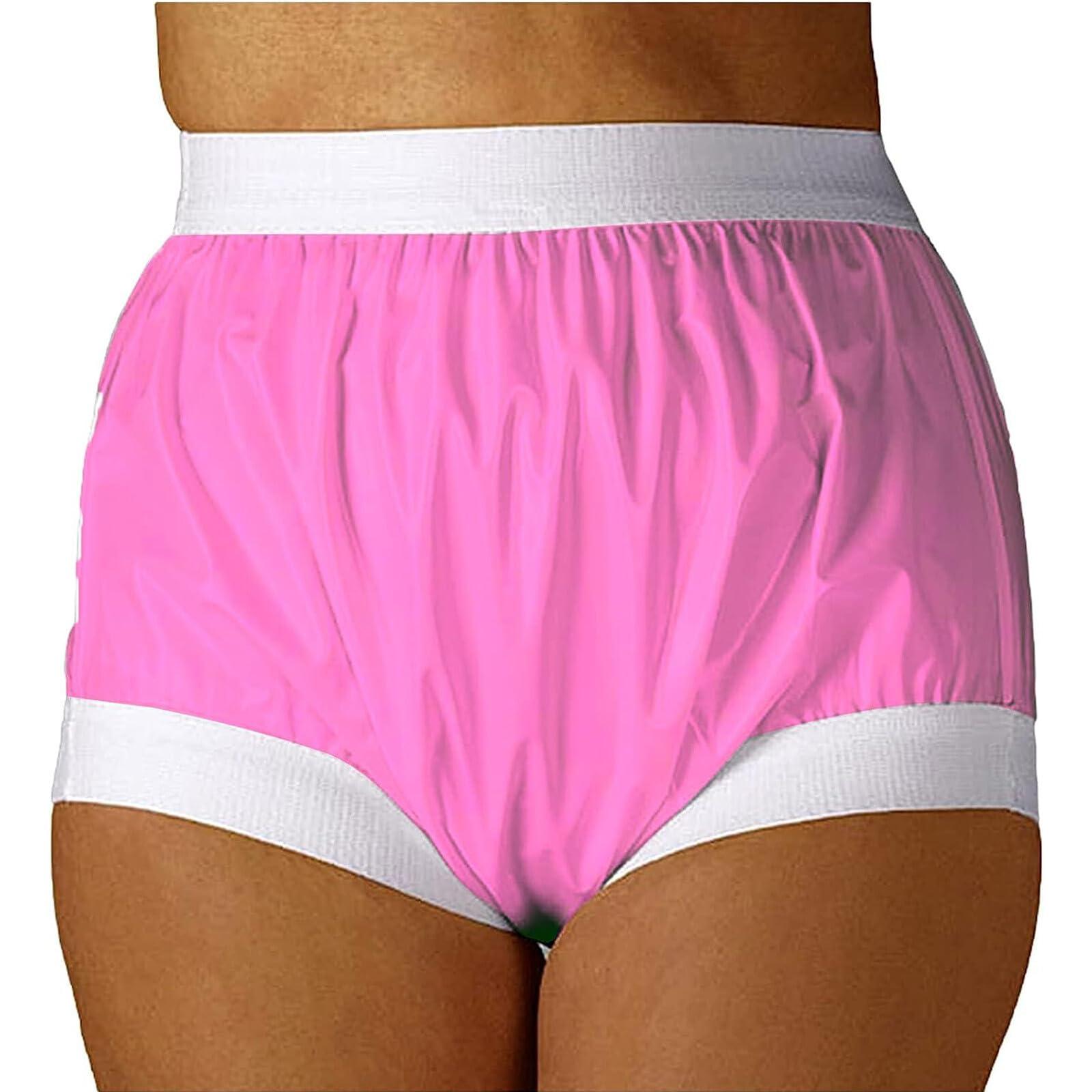 TAPIVA Adult Incontinence Pull-On Plastic Pants PVC Pants/Diapers Ideal Fit Plastic Pants/Adult Pull-On Vinyl Plastic Pants Soft, Quiet and Form Fitting/Reusable Elderly Diapers