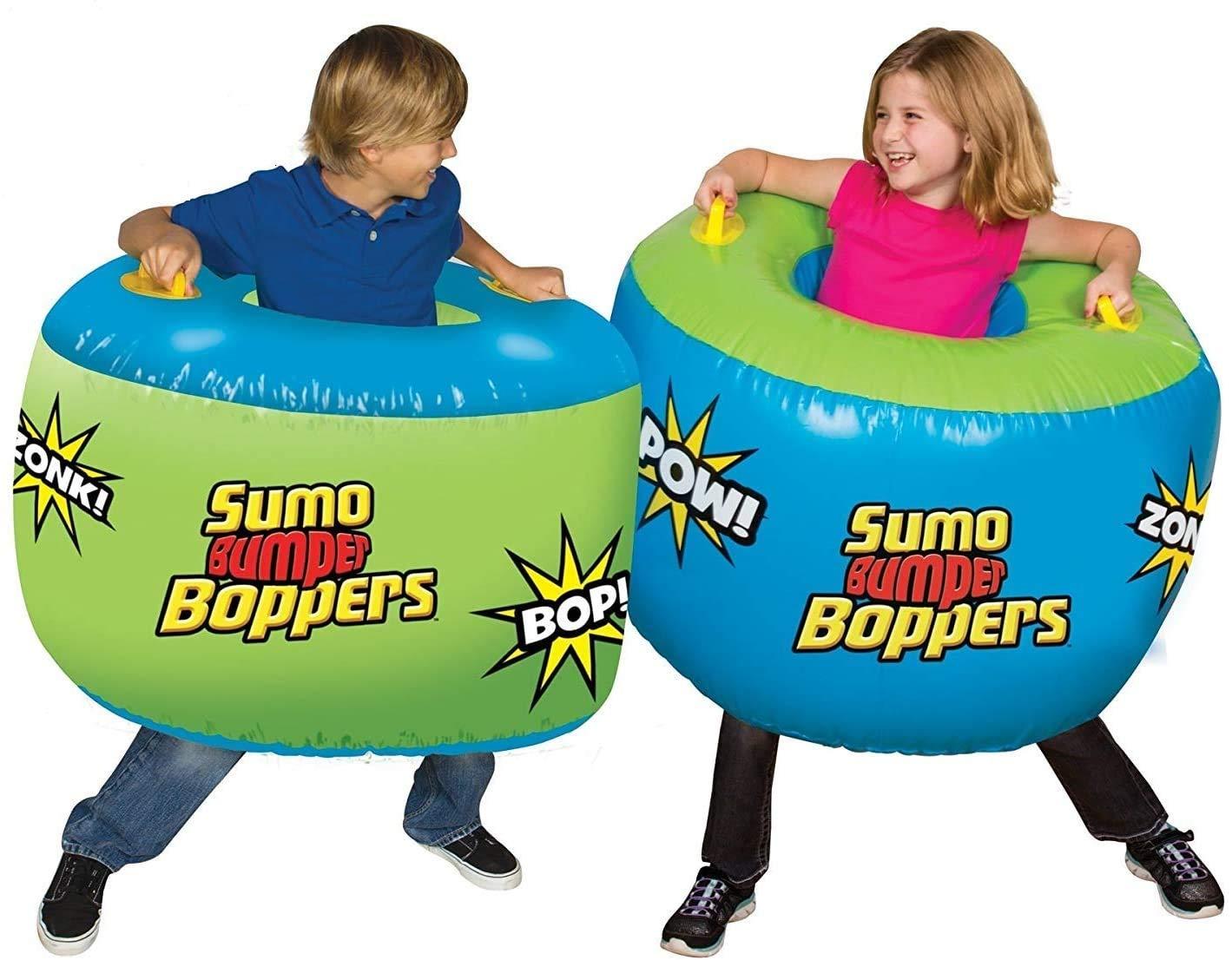 Big Time Big Time Sumo Bumper Boppers Belly Bumper Toy, Set of 2 with 2 Repair Patches, Kids get Active and Silly, Air inflated Fun, More Fun Than a Pillow Fight, Great for Agility-Balance-Coordination