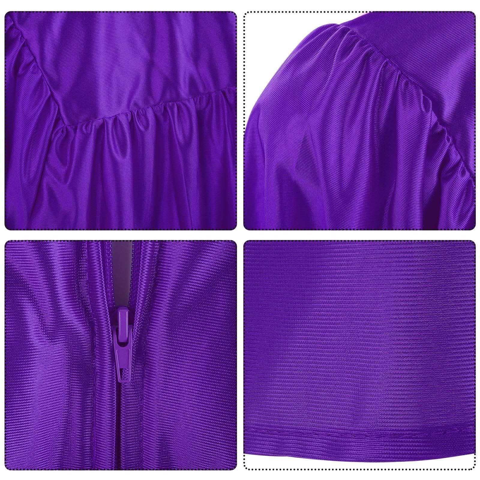 Betadog Betadog Kids Shiny Choir Robes for Church Graduation Gown Costume Robes for Preschool and (Purple, 6-8 Years)