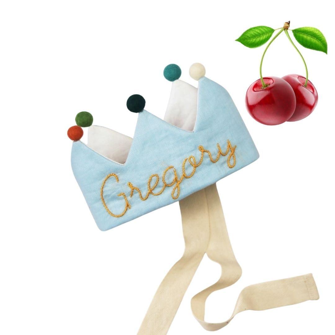 ToysCentral Basics Light Blue Birthday Crown,Personalized Crown, Personalized Baby Crown, Personalized Baby Crown, Personalized Baby Name Gifts, Personalized Baby Gifts, Personalized Crown 14.9 inchesx3.7 inches