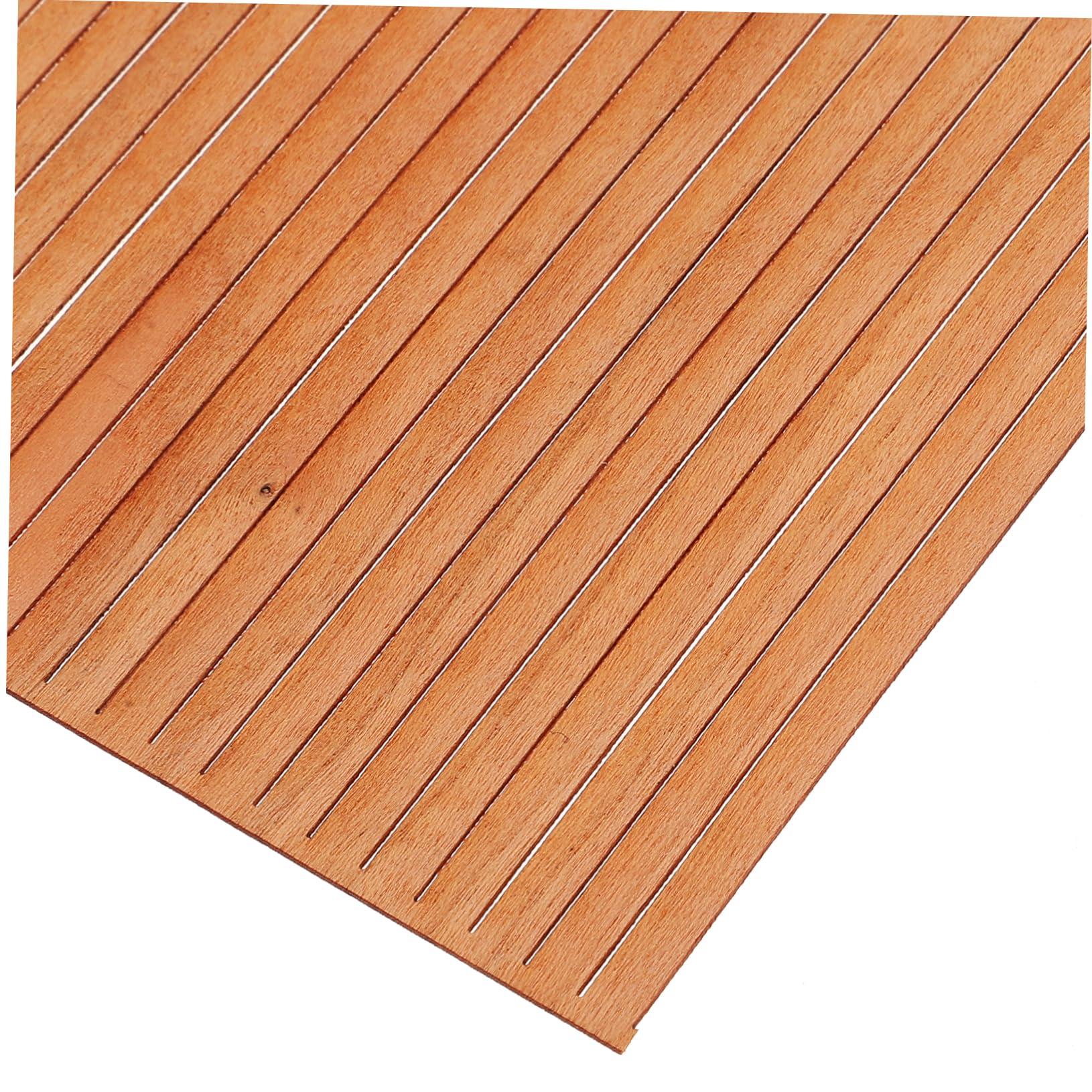 QUMIIRITY QUMIIRITY DIY Boat Model Flooring Material 80pcs Miniature Floorboard Realistic Solid Wood Mini Decking for Craft Projects