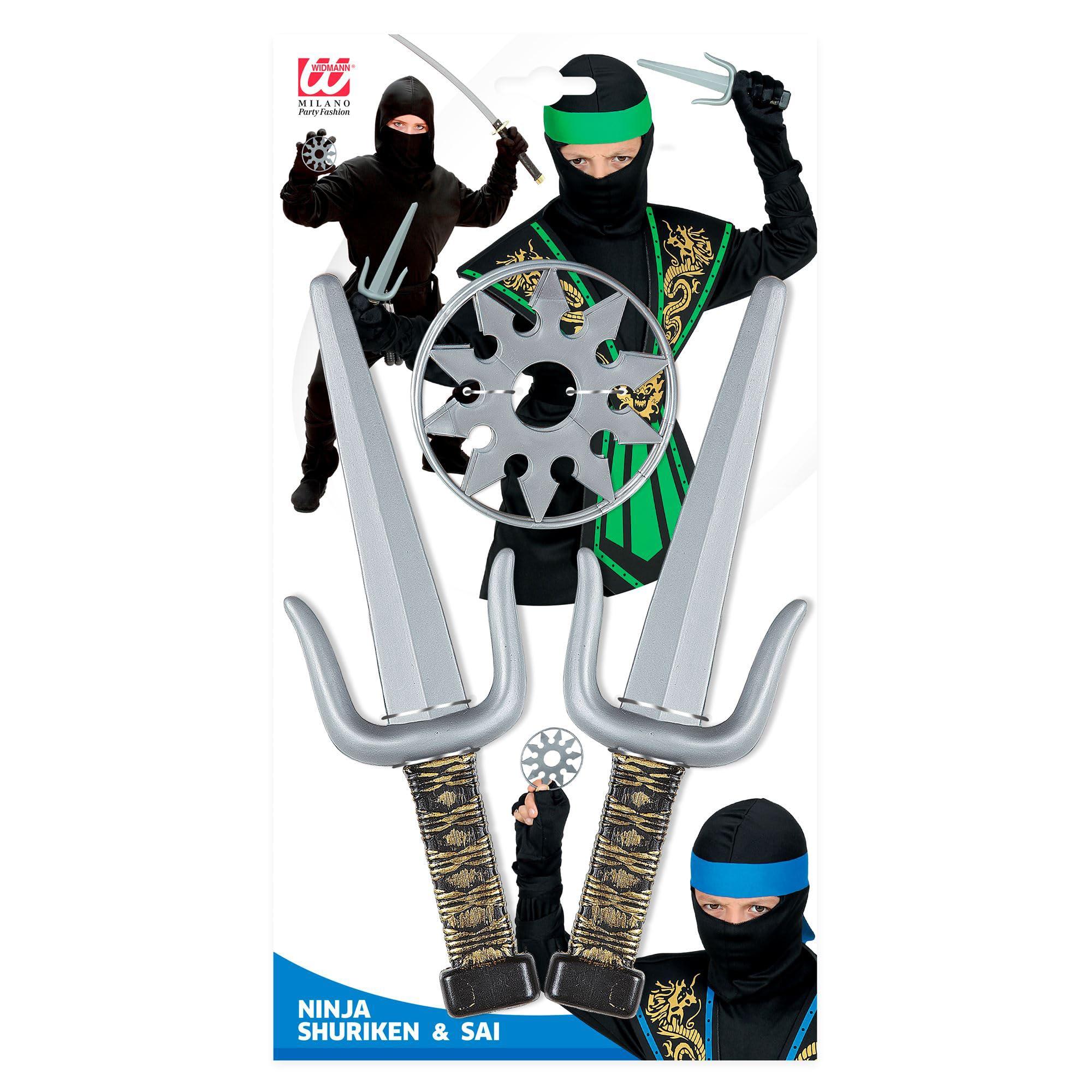 W WIDMANN MILANO Party Fashion WIDMANN 01205 Ninja Weapons Set One Size