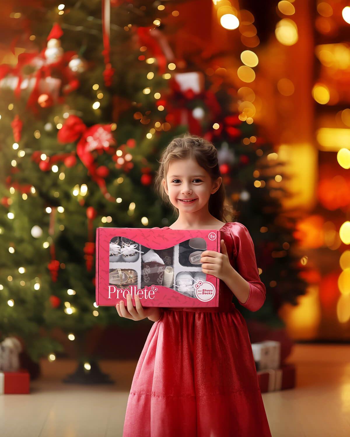 prollete Prollete 18 inch Doll Shoes for American Doll Shoes-7 Pairs with Gift Box, Doll Shoes for 18 in Doll Compatible with American Doll