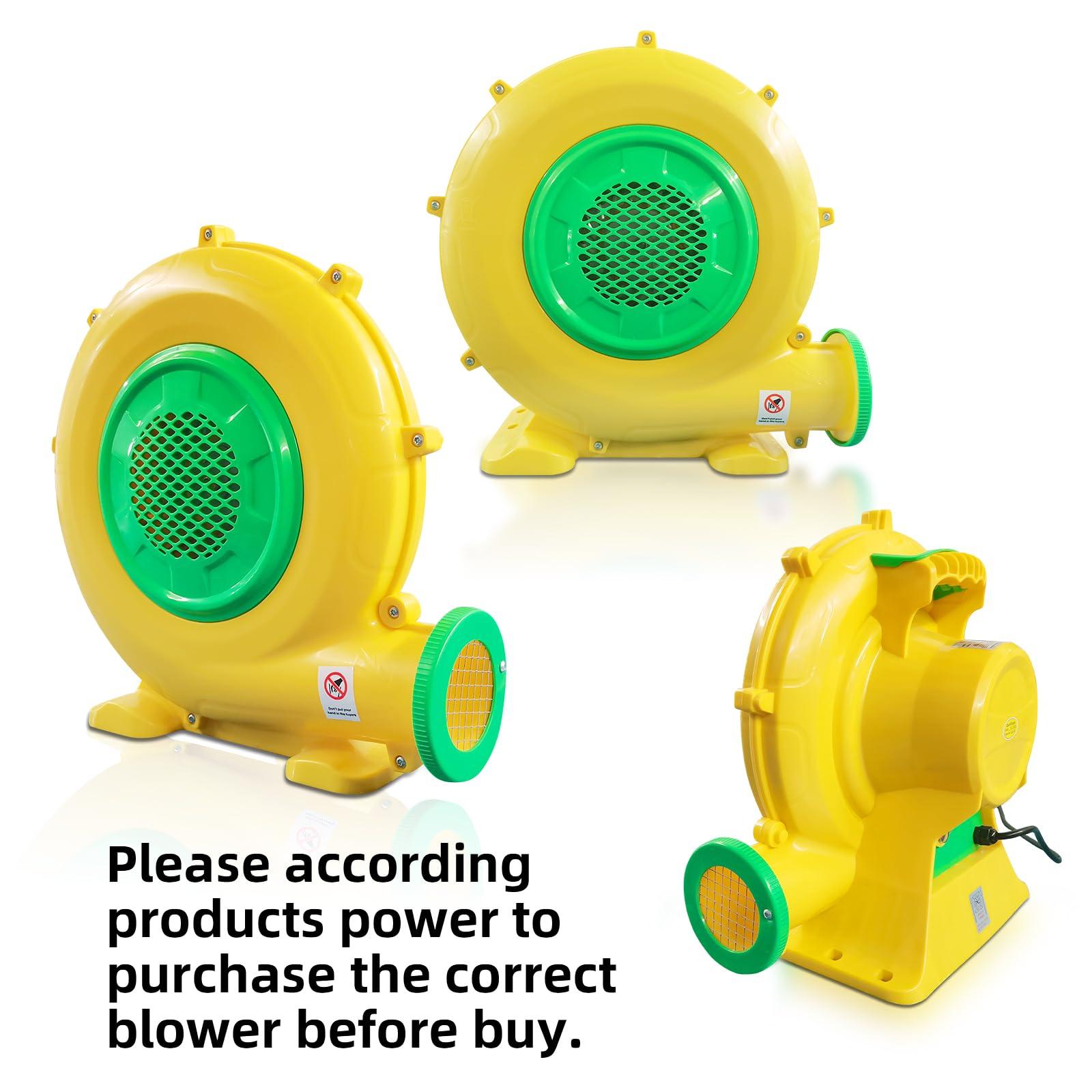 GONFLABLE Inflatable Air Blower, 950W/1.25HP Bounce House Blower for Outdoor Commercial, Portable Electric Pump Fan for Inflatables, Bubble House, Bouncy Castle, Doll, Water Slide, Jump Slides