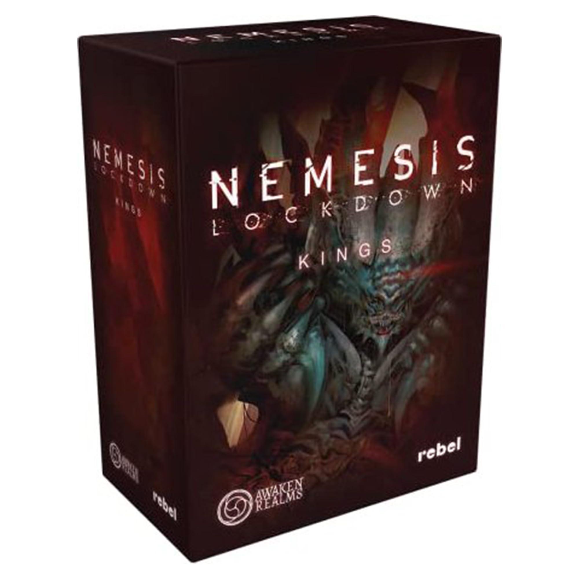 Awaken Realms Nemesis: Lockdown: Kings - Board Game Expansion by Awaken Realms - Sci-Fi Horror Game - Strategy Game - Cooperative Adventure Game - Adults & Teens Ages 14+ - 1-5 Players - Playtime 1-2 Hours