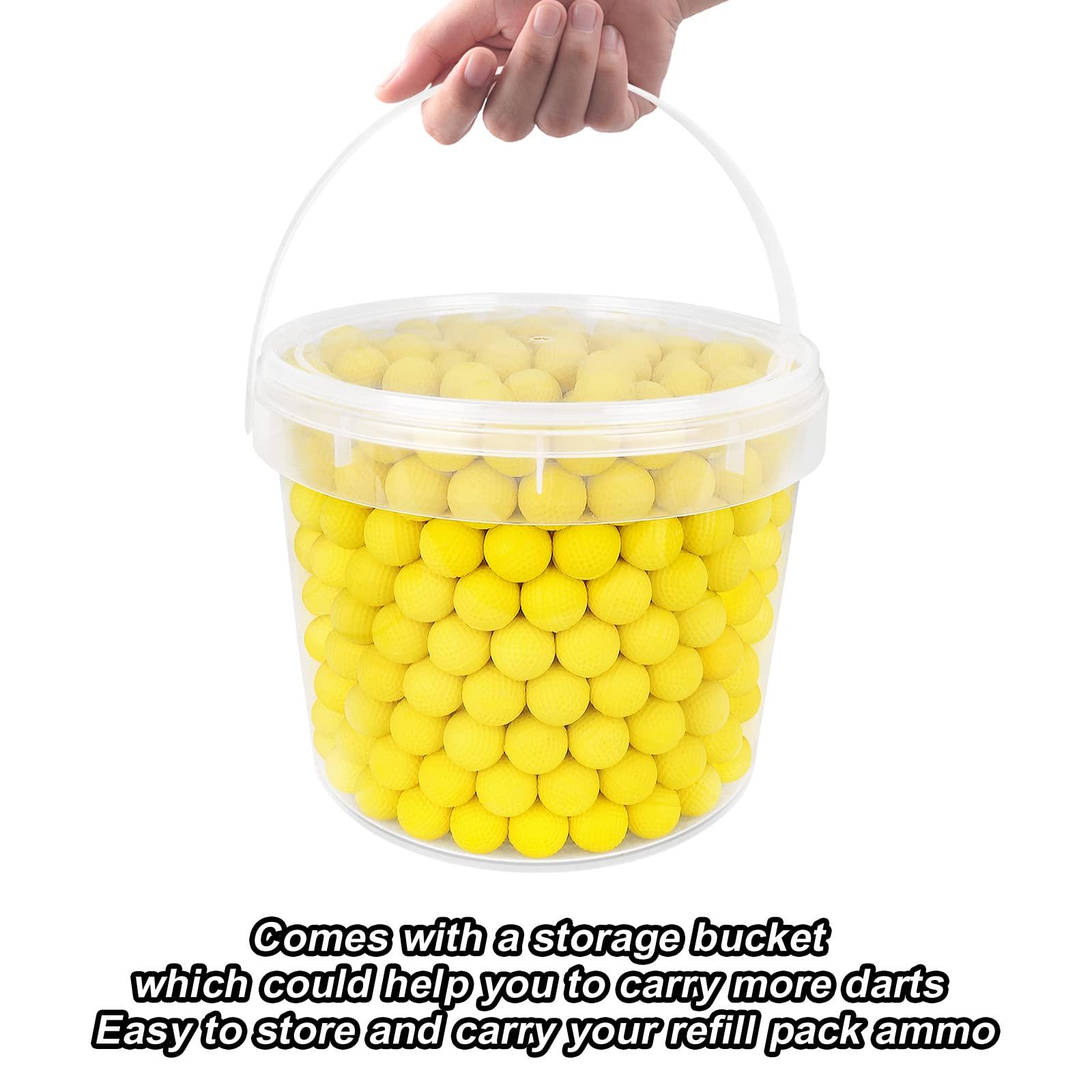 TiopLior 500 Rounds Refill Pack Balls Ammo Bulk Compatible with Nerf Rival Gun, TiopLior Yellow Foam Bullet Ball Replacement Refill Pack for Rival Blasters & Toy Blasters Gun(HIR, High-Impact Rounds)
