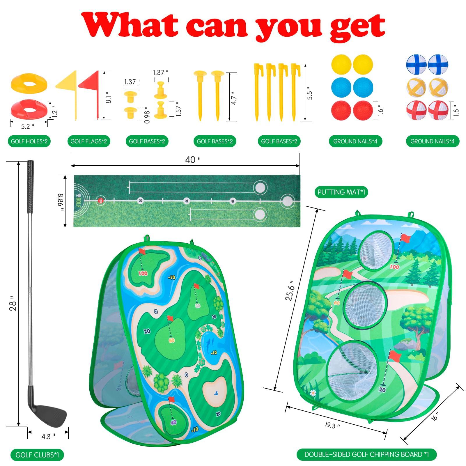 Awsoo Awsoo Golf Toys Set for Kids 3 in 1 Golf Game for Kids with Eight Golf Balls (8 Golf Balls)