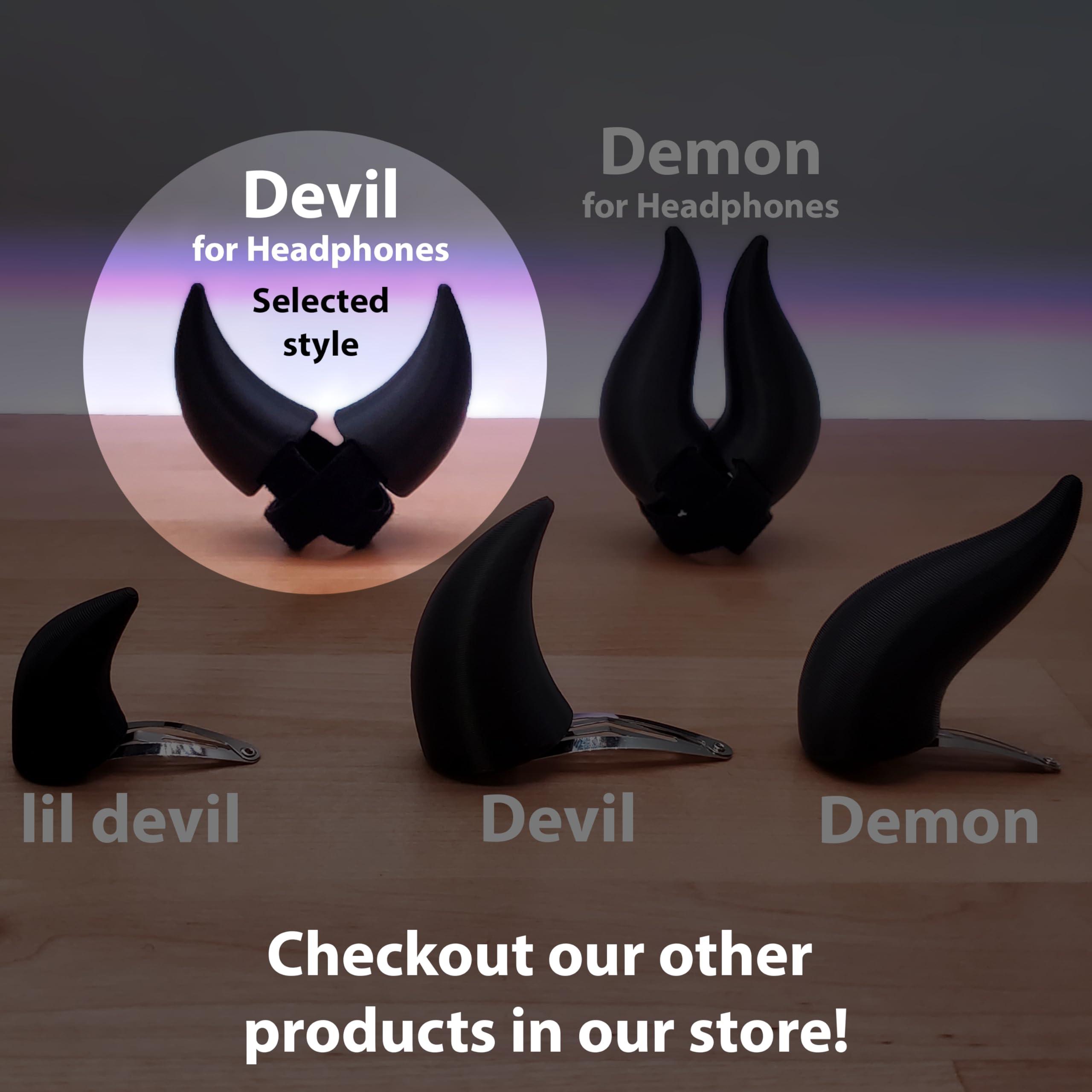 Elegance & Geekery LLC Devil Horns for Headphones (Rainbow)