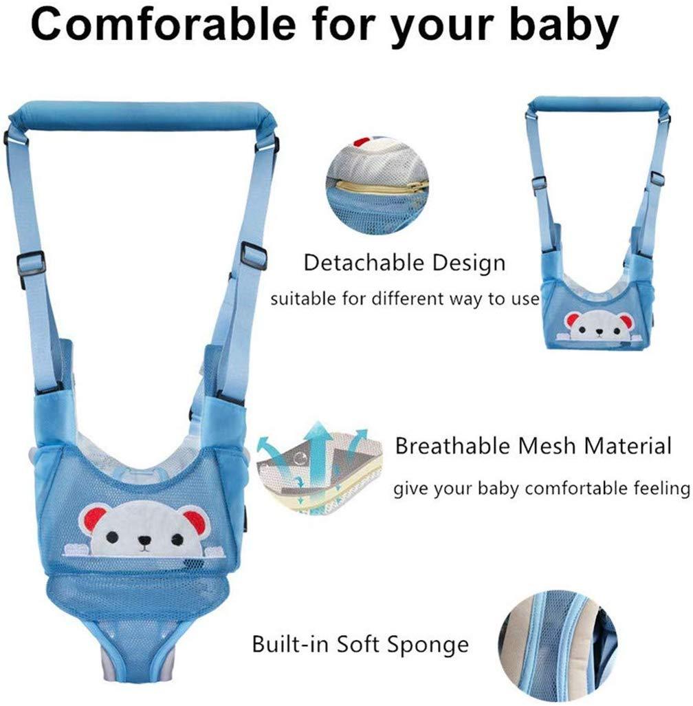 XEMZ Baby Walking Harness for Kids, Adjustable Handheld Baby Walker Safety Stand and Walk Baby Walking Helper, Pulling and Lifting Dual Use Infant Toddler Walking Assistant, for 6+ Months Baby (light blue)