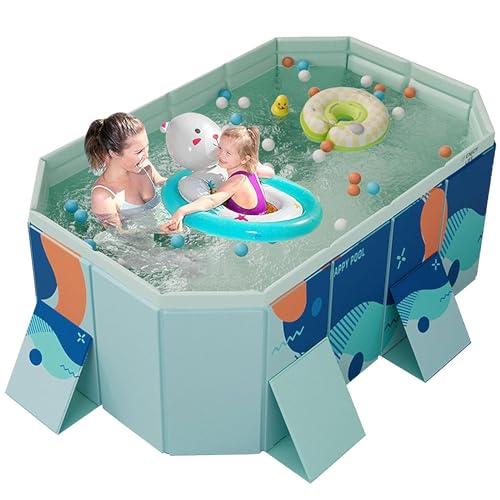 SINBAISHUNYYT Rectangular Above Ground Pool, Hard Side Above Ground Pool, Foldable Swimming Pool for Kids & Dog Pools for Large Dogs, Dog Swimming Pool(Size:6.8 * 4.5 * 1.8FT)