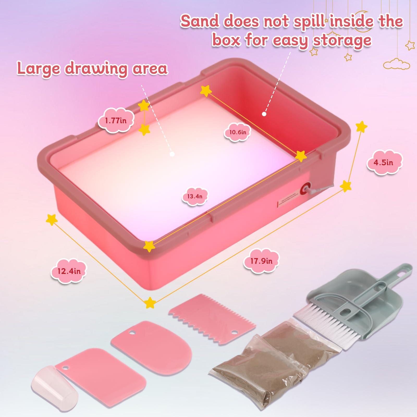 la-belle-vie Light Table for Kids Manipulative | Sand Painting Light Box | Kids Light Table | Light Table Toys | Light Up Table for Kids | Sensory Light Table Accesories |3 Modes,10-Level Dimming18(Green)