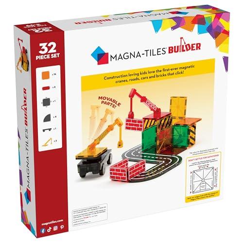 MAGNA-TILES MAGNA-TILES Builder 32-Piece Magnetic Construction Set, The ORIGINAL Magnetic Building Brand