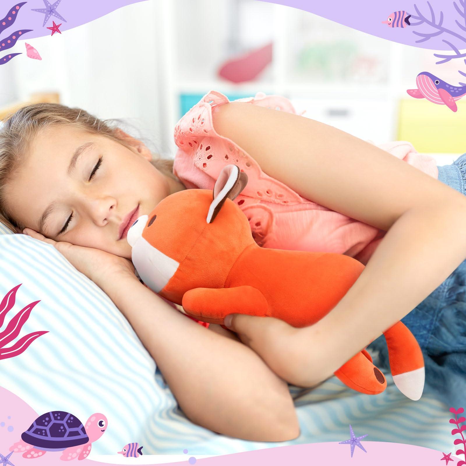 Mewaii Mewaii Cute Fox Plush Pillow, Kawaii Plushies Red Fox Stuffed Animals, Squishy Plushies, Cuddle Plush Pillow for Boys & Girls