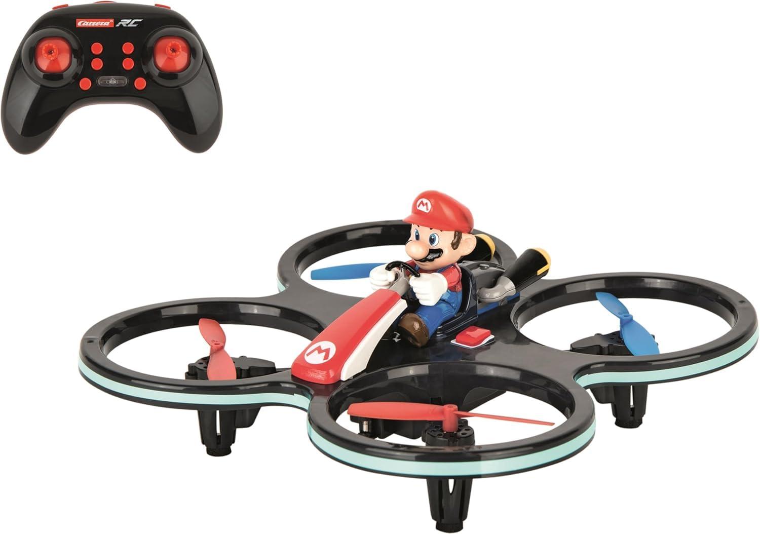 Carrera Carrera RC - Officially Licensed Mario Kart Mini Mario-Copter 2.4GHz Rechargeable Remote Control Helicopter Drone Toy Easy to Fly