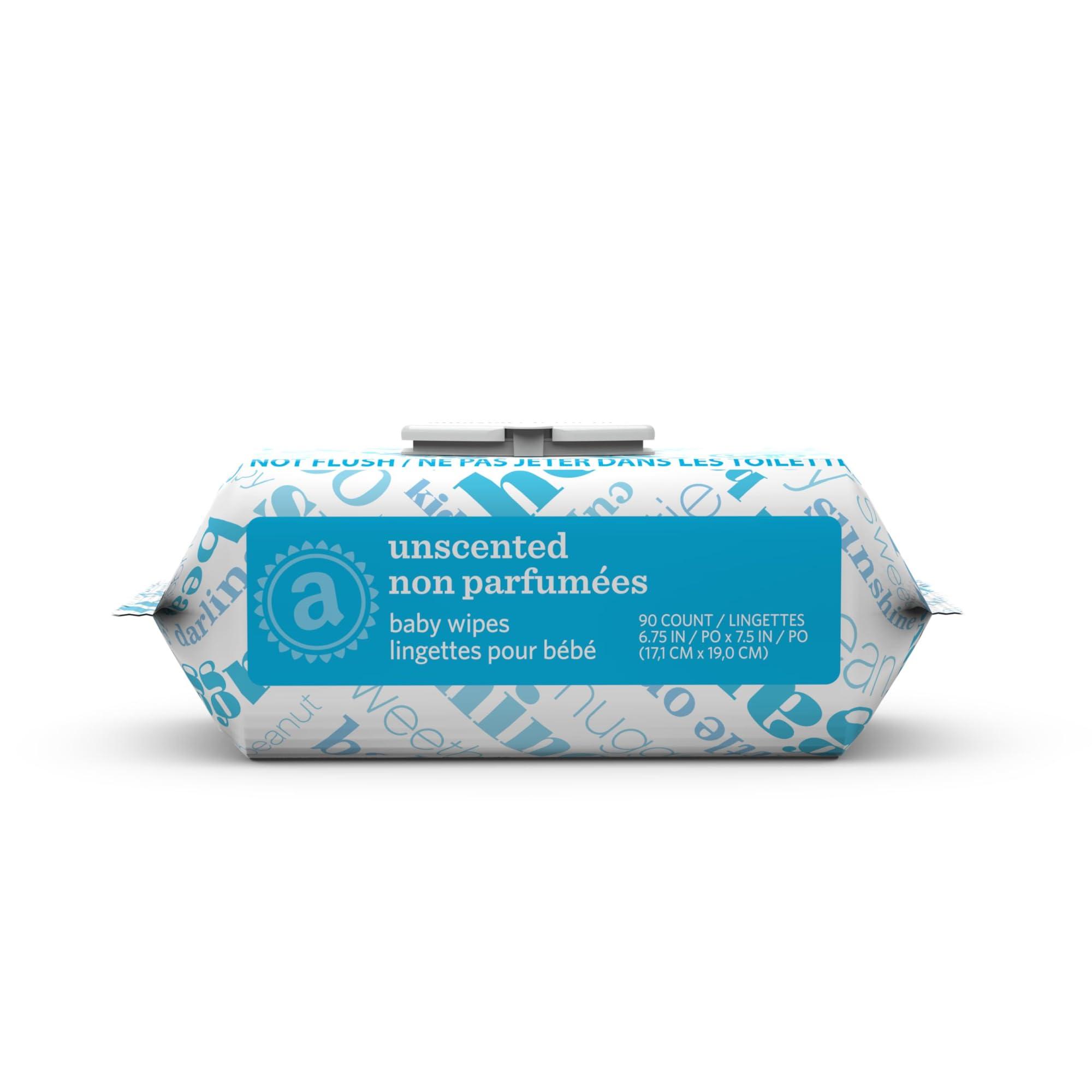 Amazon Elements Amazon Elements Baby Wipes, Unscented, 810 Count, Flip-Top Packs
