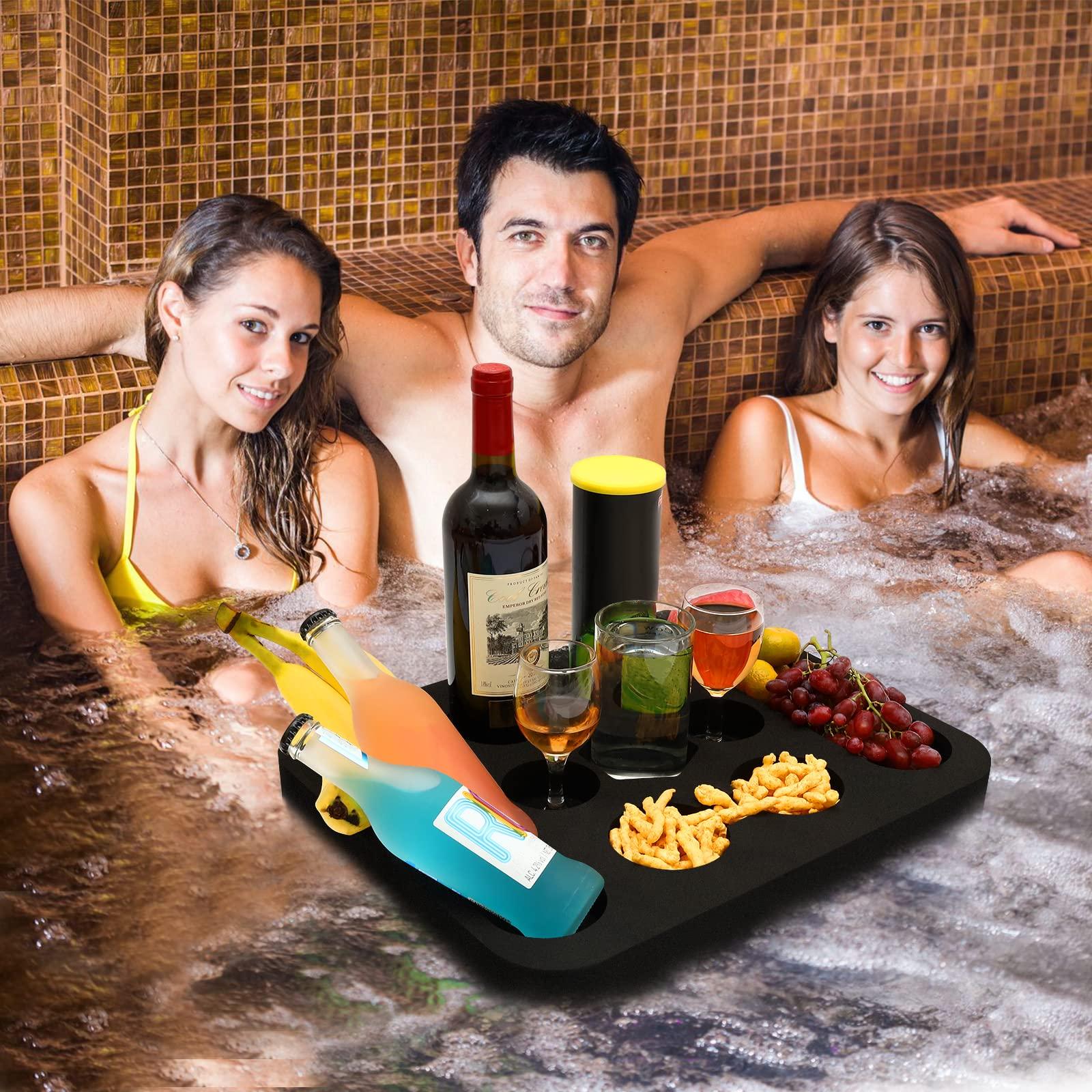 RAMIEYOO RAMIEYOO Floating Drink Holder,Refreshment Table Tray for Pool Beach Party or Hot Tub Float Loung-Versatile & Portable Serving Bar