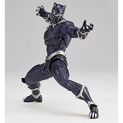 (KAIYODO) Kaiyodo Figurecomplex Amazing Yamaguchi Black Panther, Approx. 6.7 inches (170 mm), ABS & PVC Painted Action Figure, Revoltech