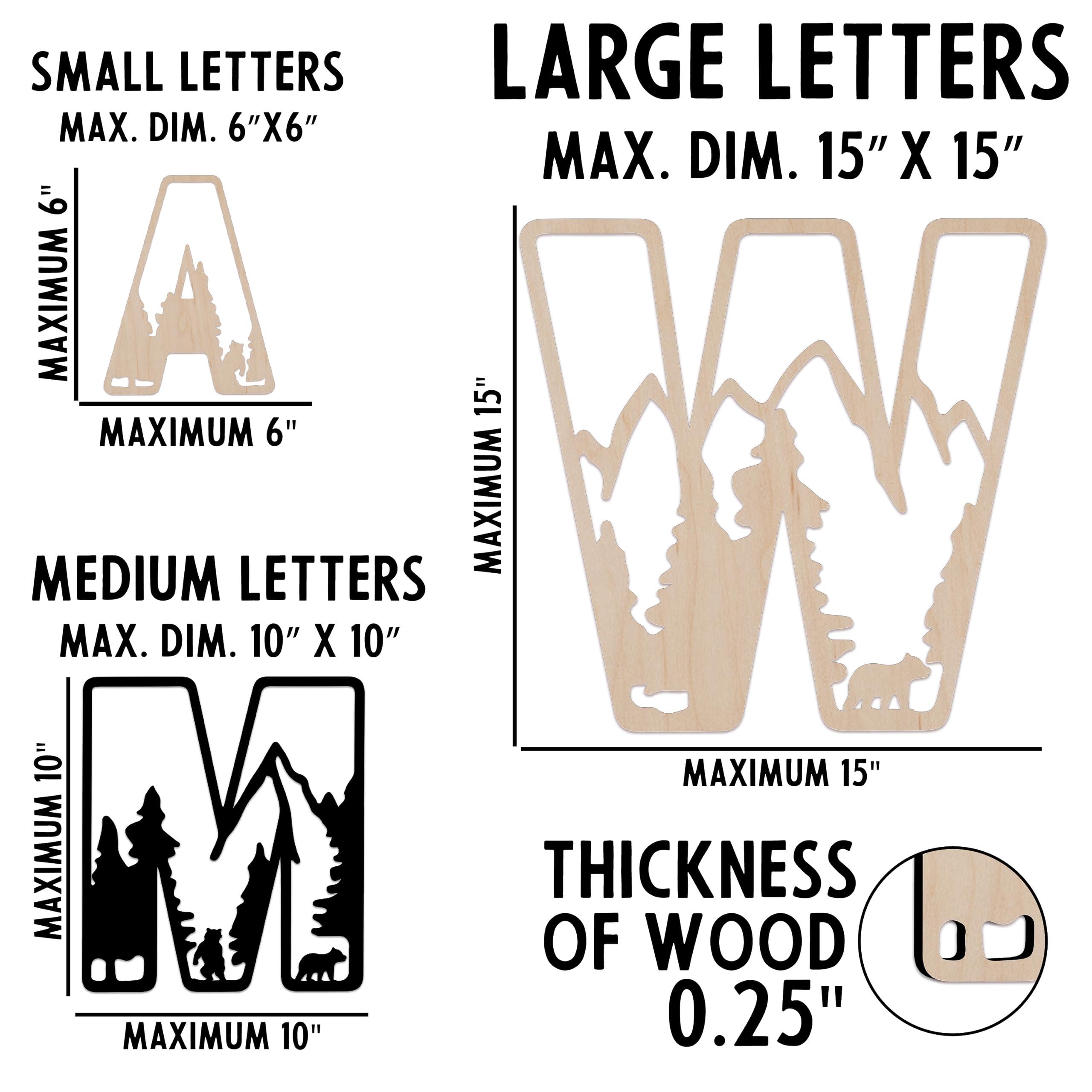 Lara Laser Works Personalized Wooden Letter Sign for Kids w/Name, Letters for Wall Decor - 15 Color, 4 Font Options - Custom Nursery Decor, Birthday Party Gift, Kids Room Decor, 10"X10" - 10 Letters