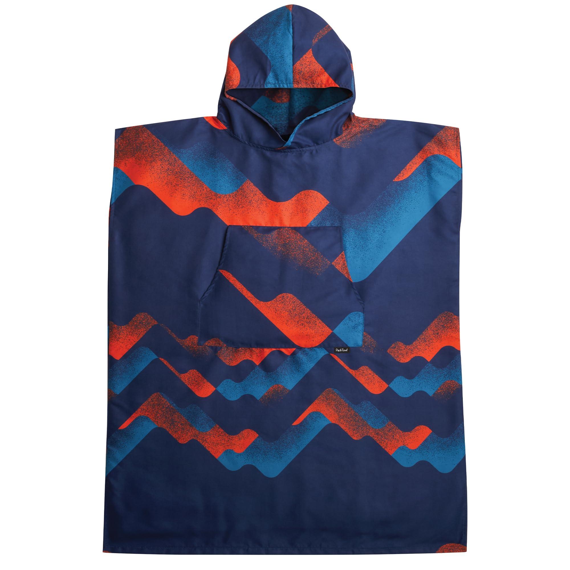 PackTowl PackTowl Lightweight Microfiber Hooded Changing Poncho, Riso Wave, Small/Medium
