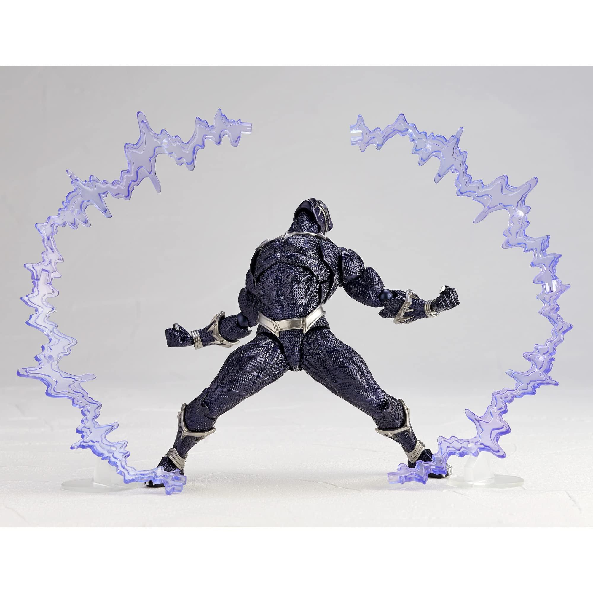 (KAIYODO) Kaiyodo Figurecomplex Amazing Yamaguchi Black Panther, Approx. 6.7 inches (170 mm), ABS & PVC Painted Action Figure, Revoltech