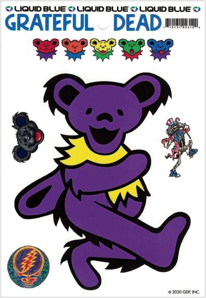 Liquid Blue Liquid Blue Grateful Dead Purple Dancing Bear - Bumper Sticker/Decal